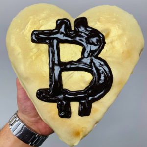 Project D baked goods with Bitcoin symbol