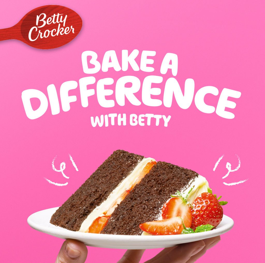 Betty Crocker bakes words into action